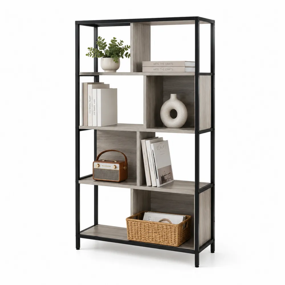 Regal aus Metall und MDF mit 5 Ebenen in