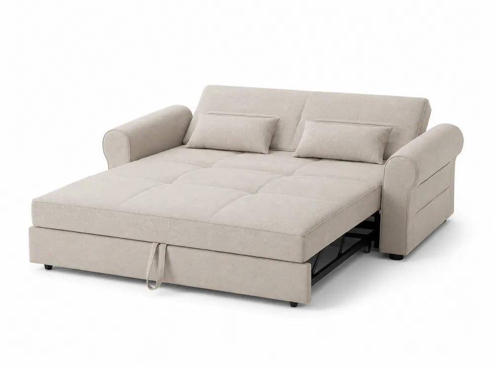 Schlafsofa Polyestergewebe Beige mit