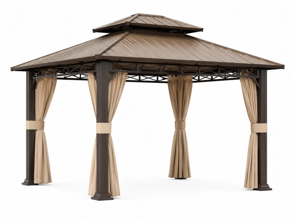 Pavillon mit Aluminiumrahmen und Polycarbonat-Dach