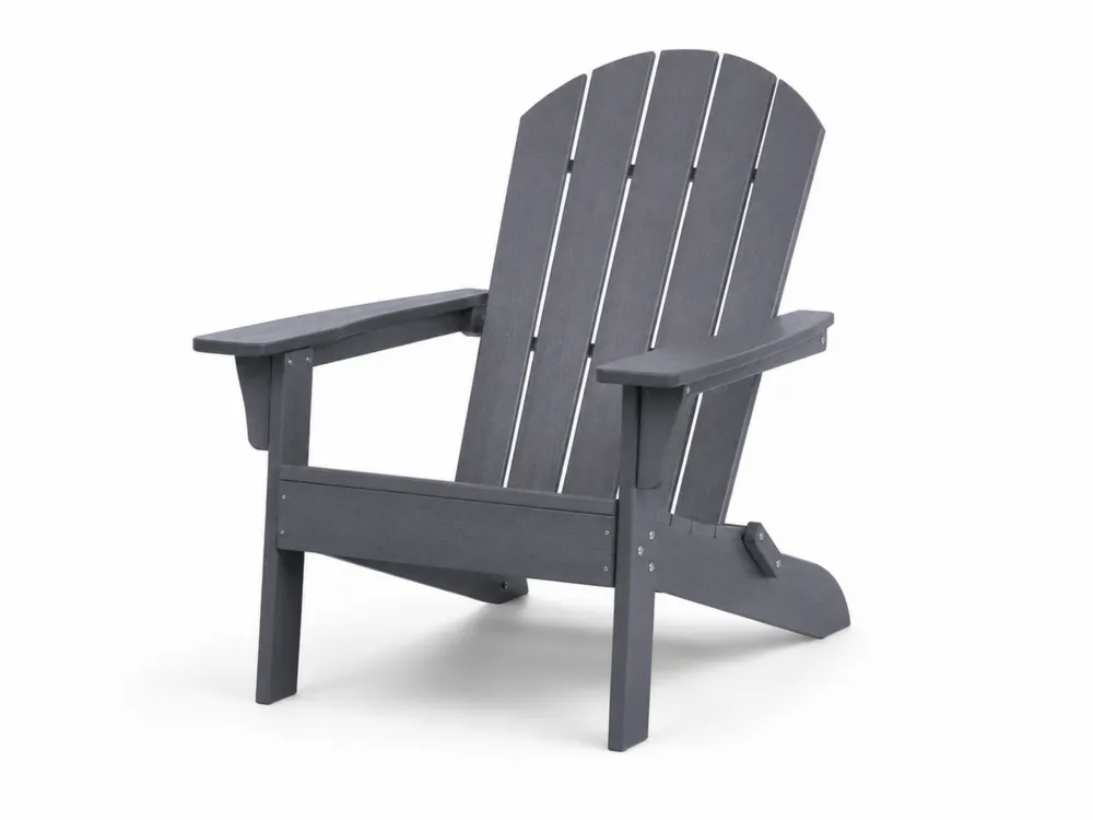 Adirondack-Stuhl aus Polyethylen Grau 90x75x89