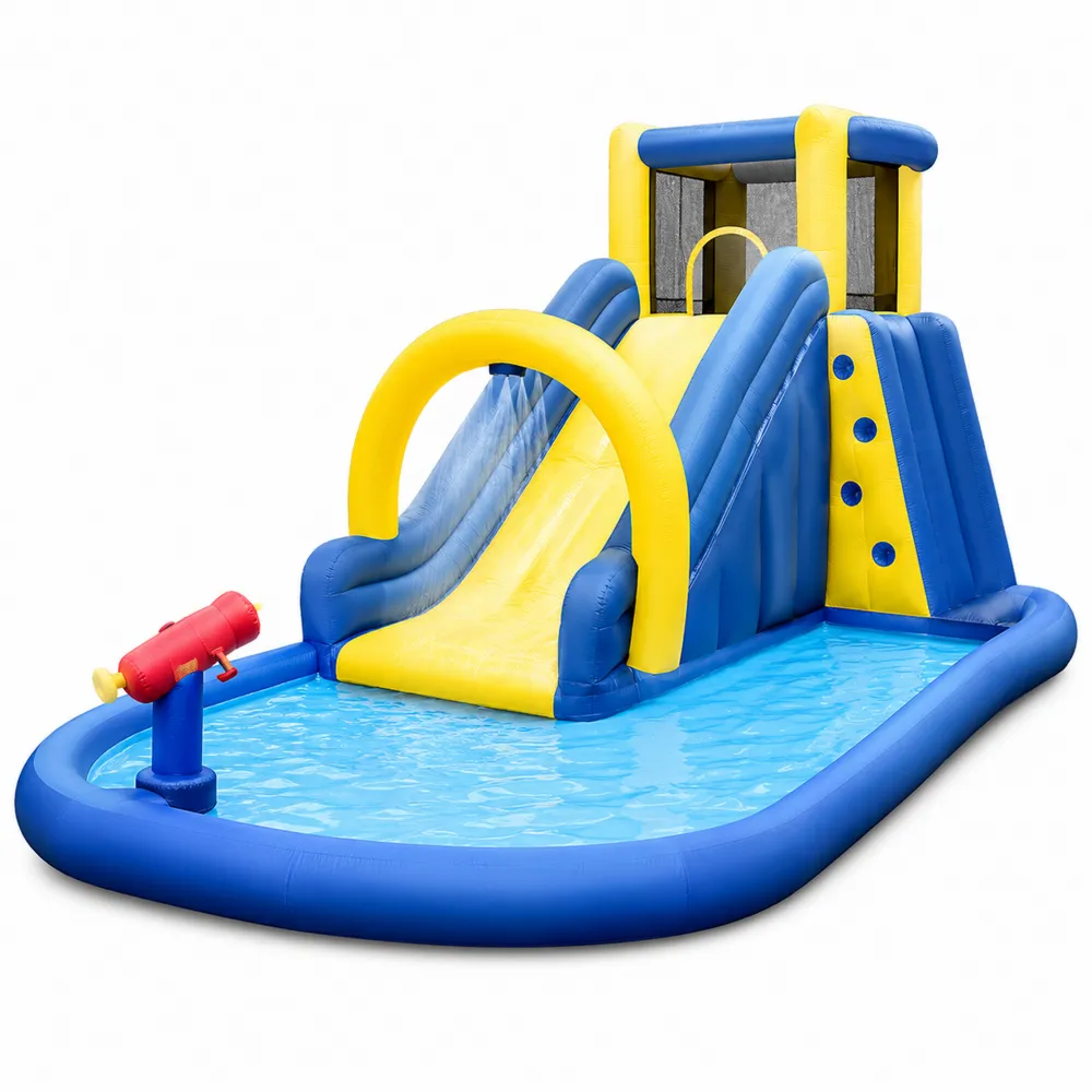 Aufblasbare Hüpfburg mit Rutsche und Wasserkanone aus PVC