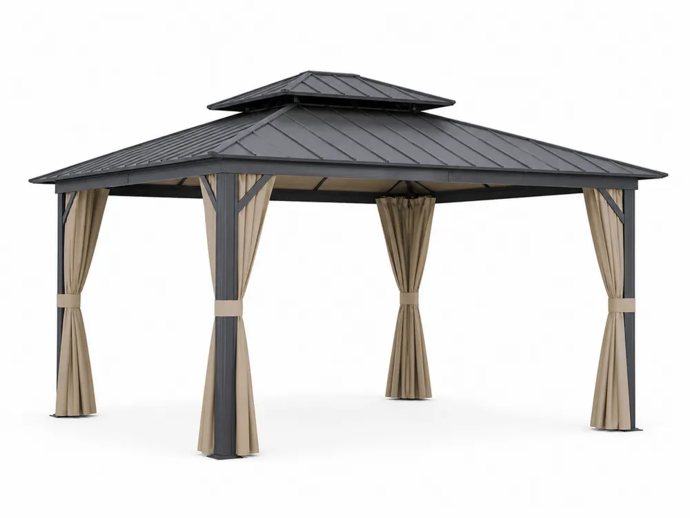 Aluminium-Pavillon mit Stahldach 3x4m