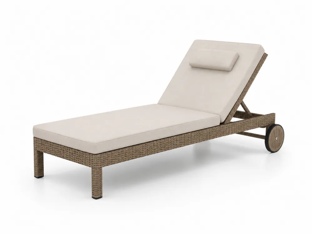 Sonnenliege aus Polyrattan Verstellbar