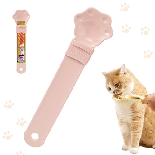 Cat Treat Squeezer Spoon, Mess-Free Feeder for Churu Puree