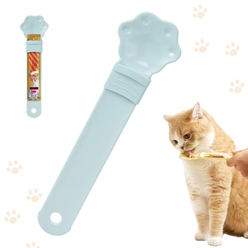 Cat Treat Squeezer Spoon, Mess-Free Feeder for Churu Puree