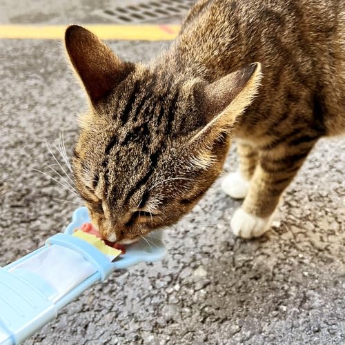 Cat Treat Squeezer Spoon, Mess-Free Feeder for Churu Puree