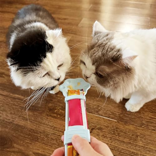 Cat Treat Squeezer Spoon, Mess-Free Feeder for Churu Puree