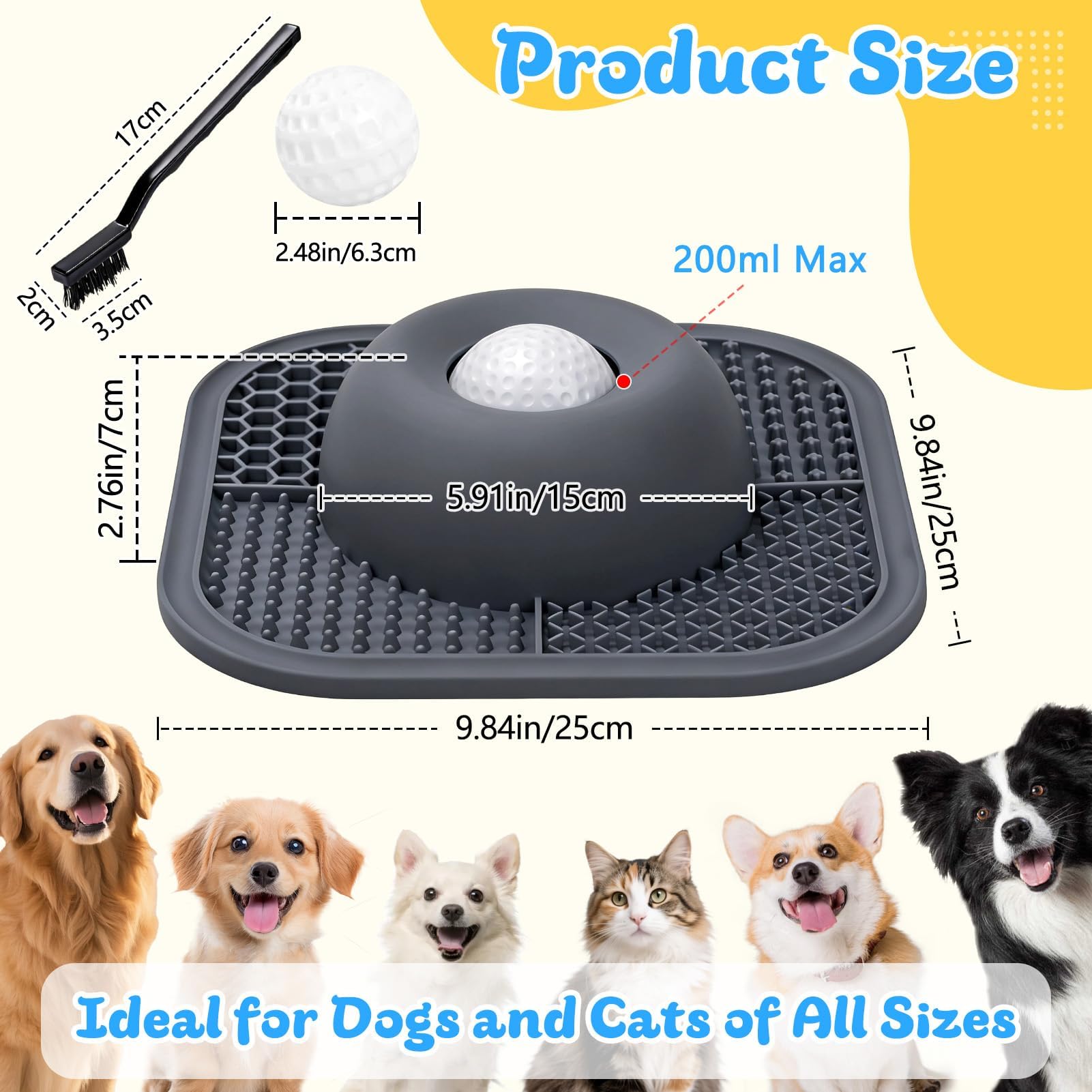 2 in 1 Slow Feeder Bowls & Lick Mat