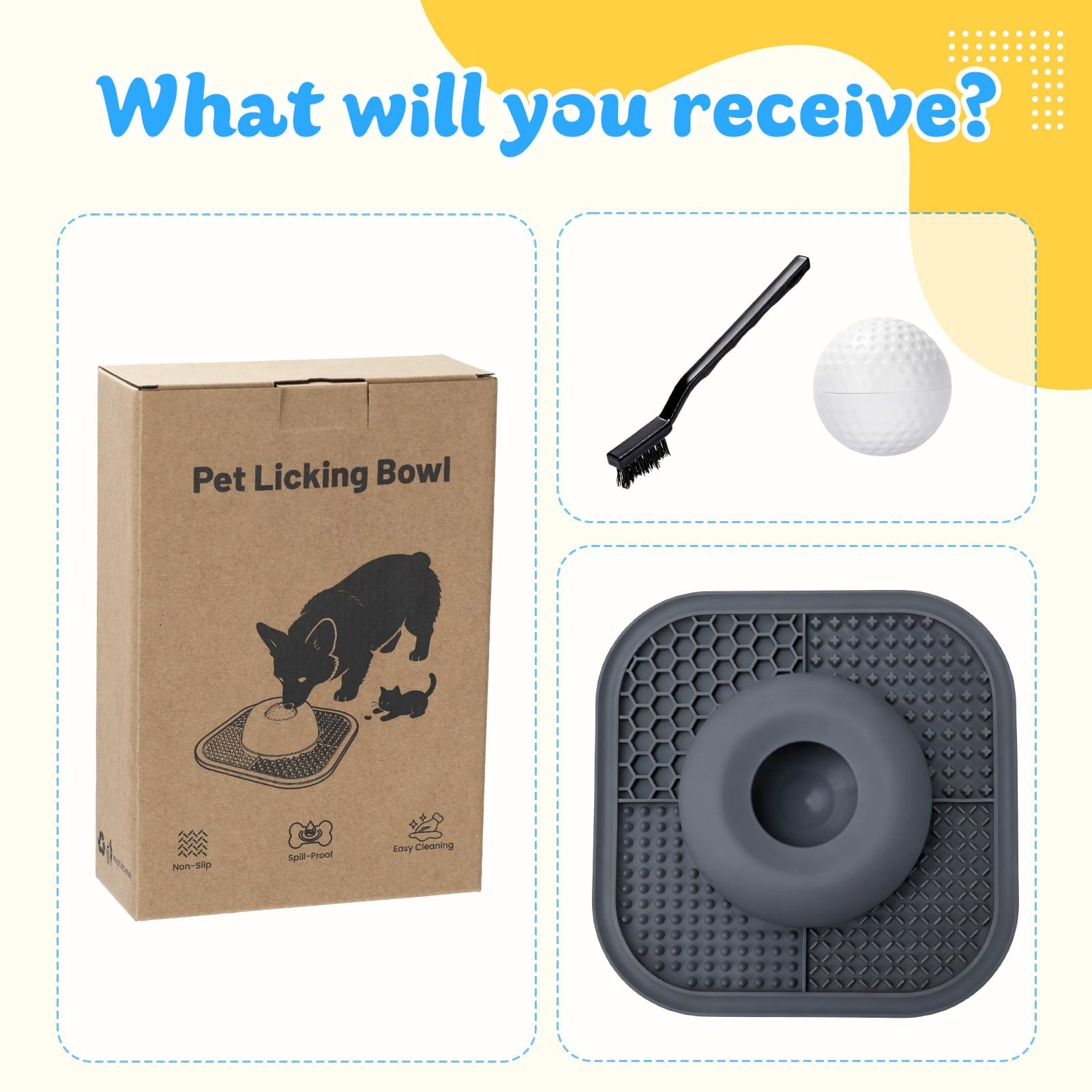 2 in 1 Slow Feeder Bowls & Lick Mat