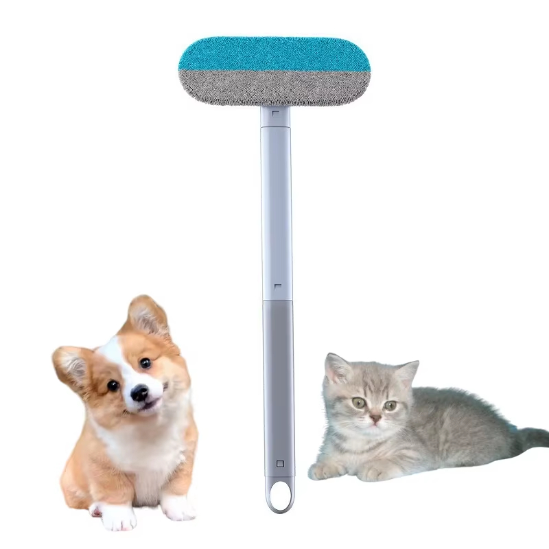 Multifunctional Long Handle Eco-Friendly Plastic Pet Hair Remover Brush Reusable Double Sided Lint Remover for Carpet Sofa