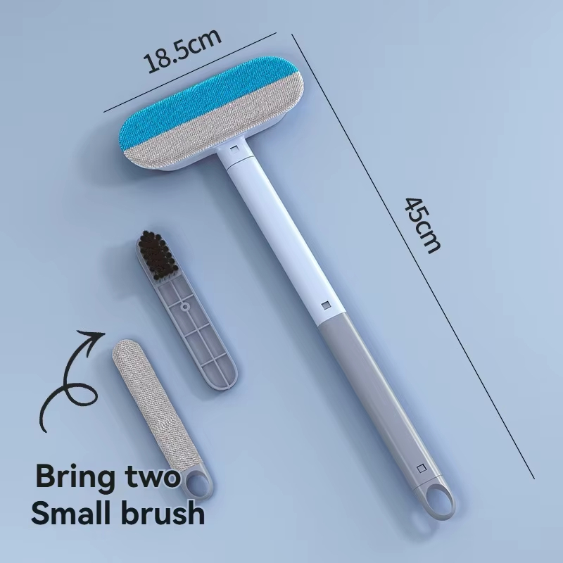 Multifunctional Long Handle Eco-Friendly Plastic Pet Hair Remover Brush Reusable Double Sided Lint Remover for Carpet Sofa