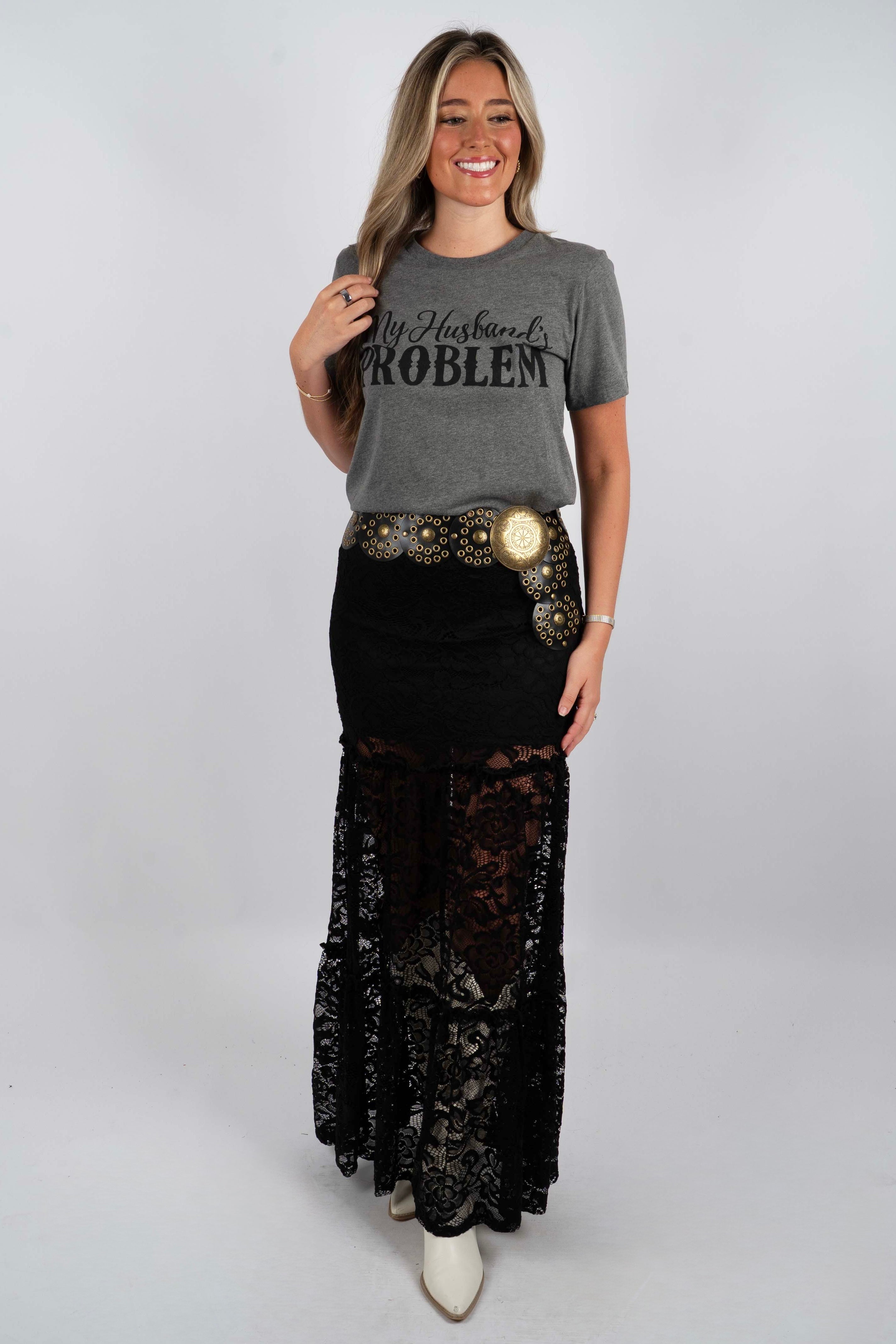 With The Wind Maxi Skirt (Black)