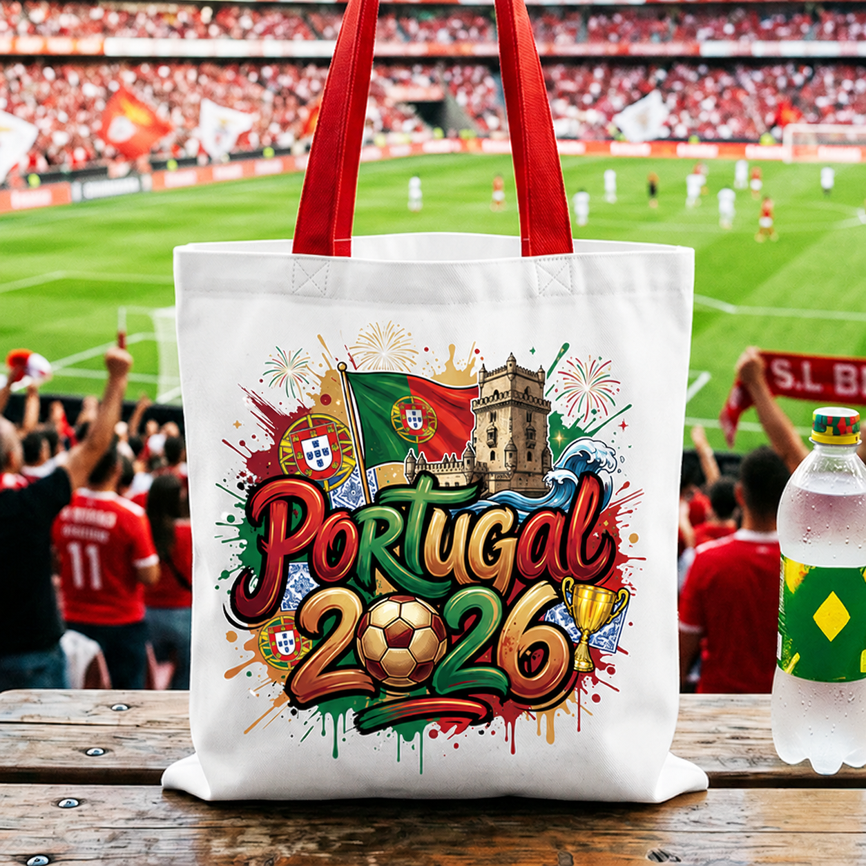 Portugal 2026 Soccer Cup Global Championship Tote Bag, Fans Football Gift Shopper