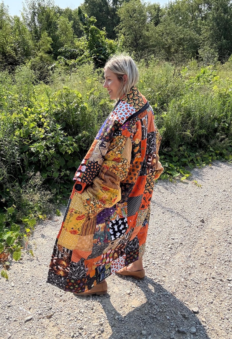 Vintage Quilted Long Coat
