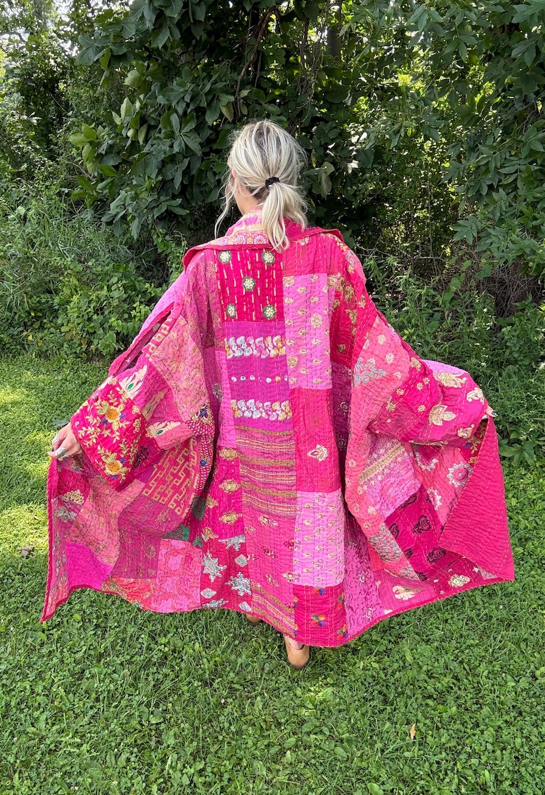 Vintage Quilted Long Coat