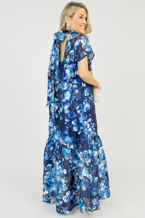 Organza Floral Maxi, Blue