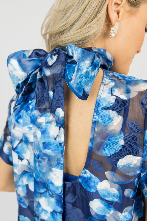 Organza Floral Maxi, Blue