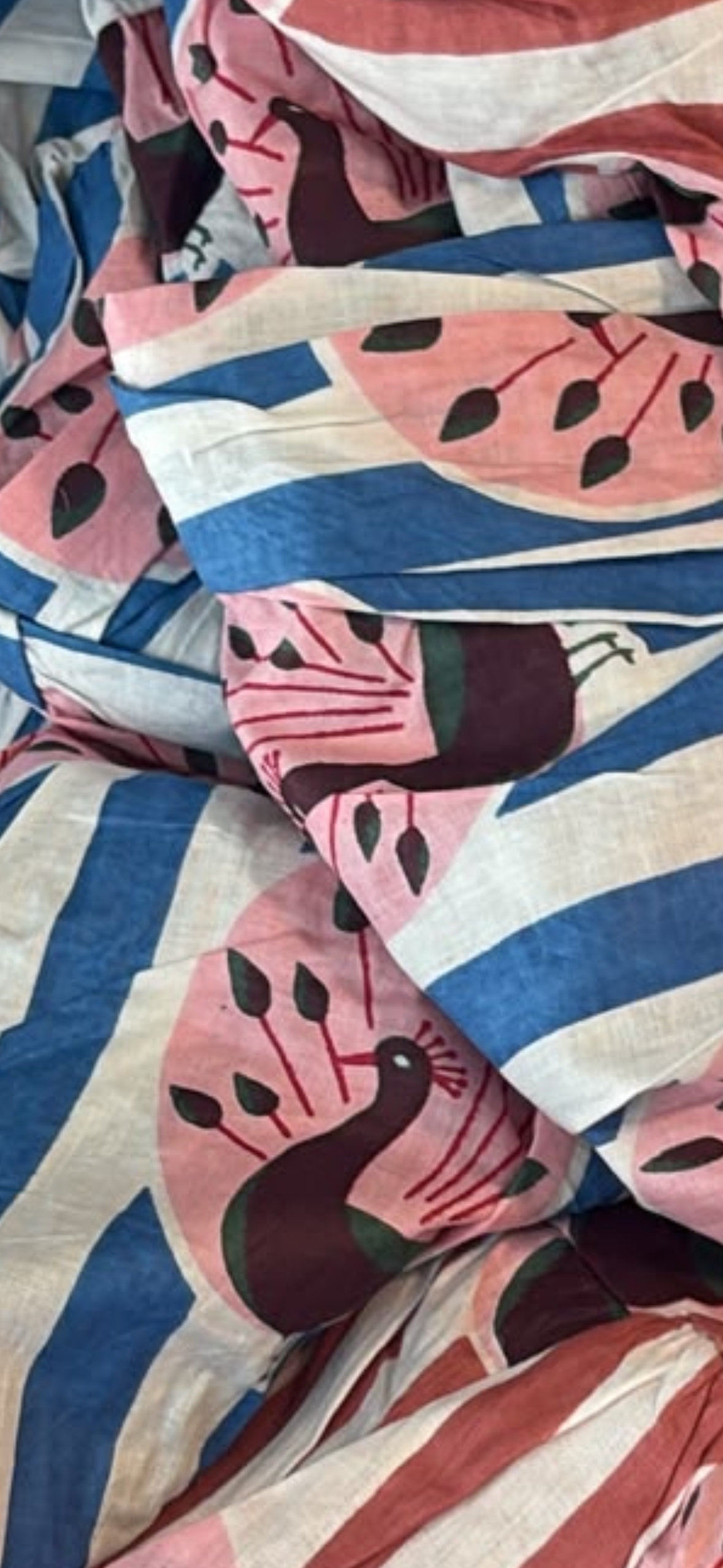 Colorful Stripe Print V‑Neck Midi Dress