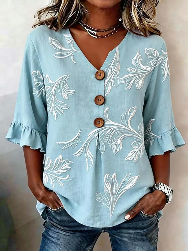 Women'S Casual Printed Top (Printed)