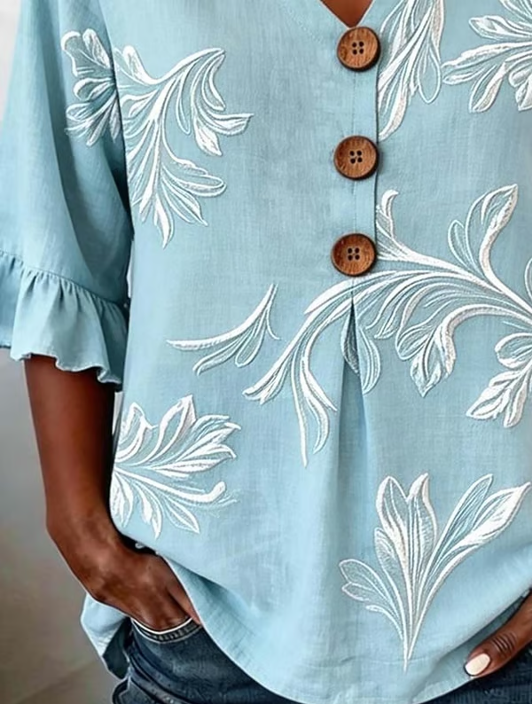 Women'S Casual Printed Top (Printed)