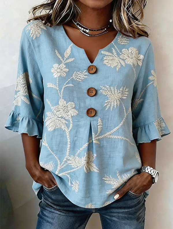 Women'S Casual Printed Top (Printed)