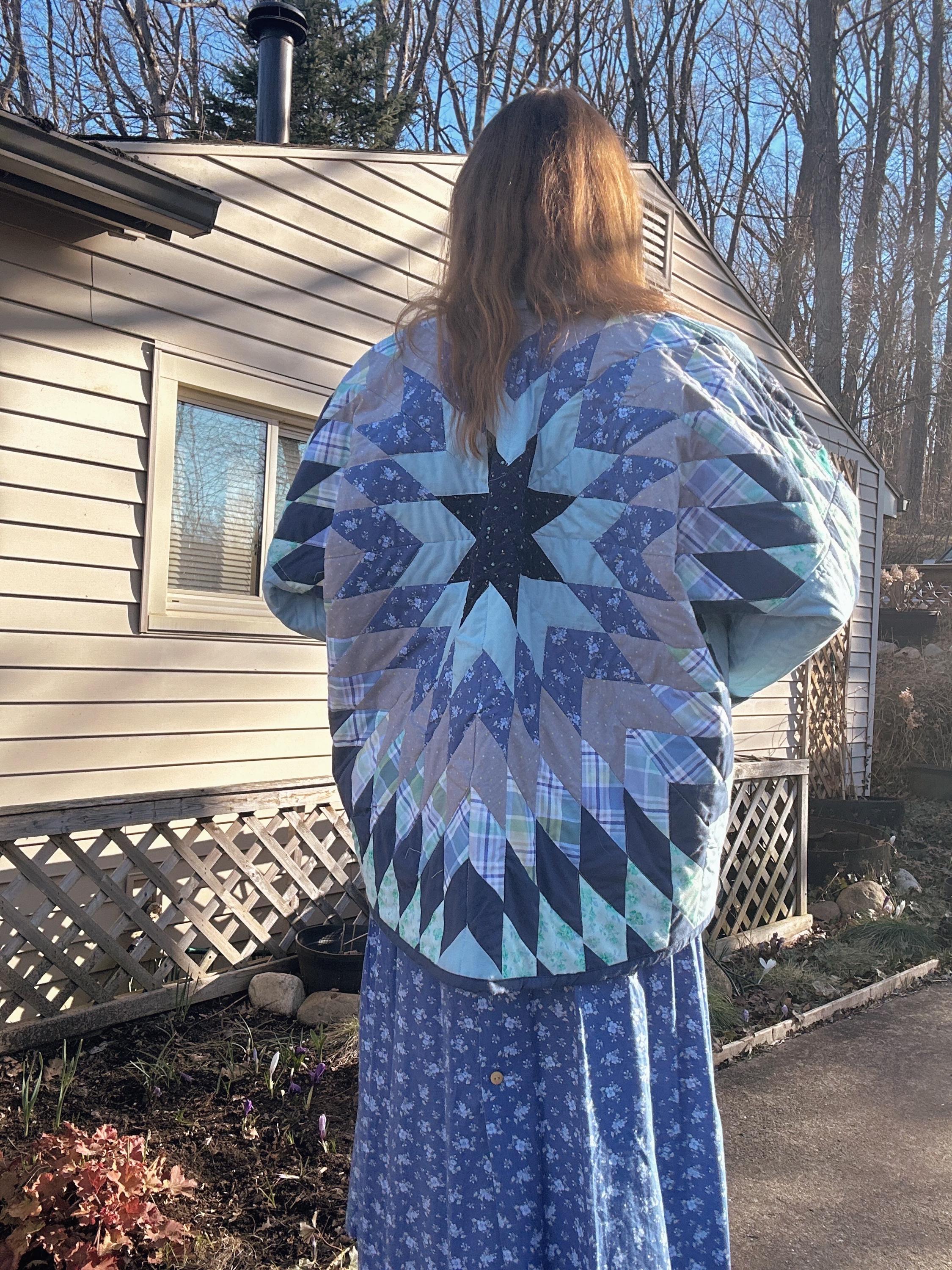 Vintage Quilted Long Coat