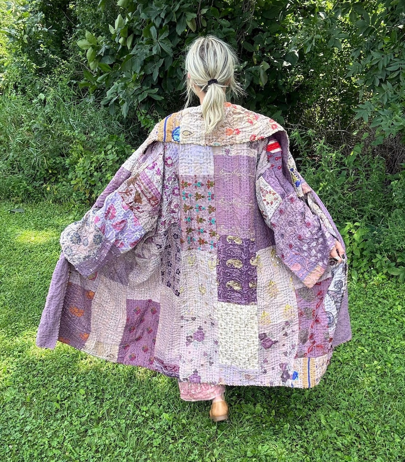 Vintage Quilted Long Coat