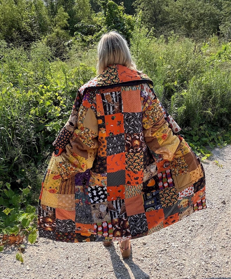 Vintage Quilted Long Coat