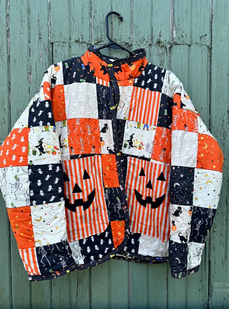 Vintage Butterfly Patchwork Quilted Jacket