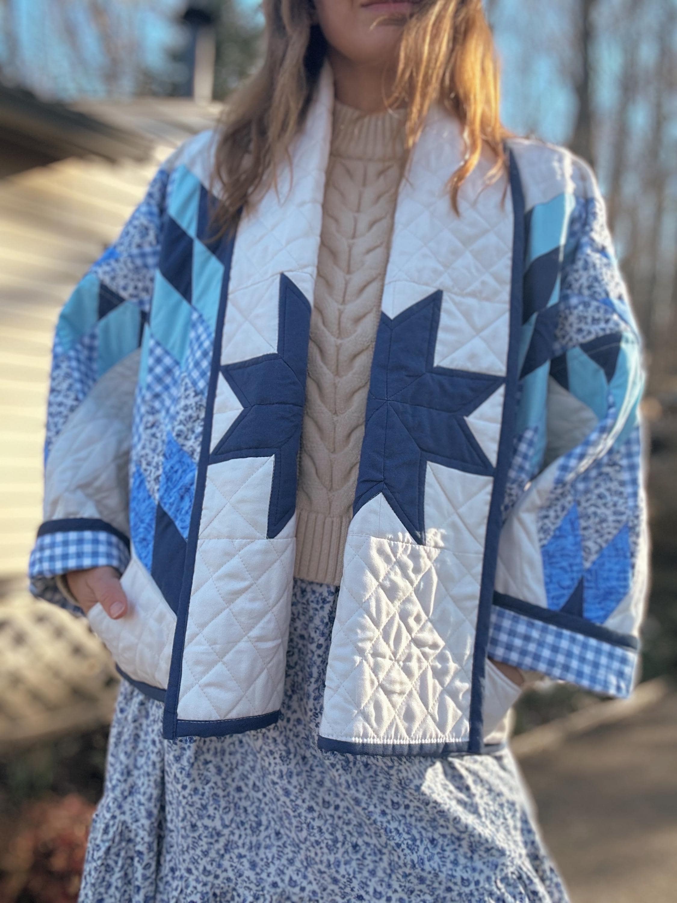 Vintage Quilted Long Coat
