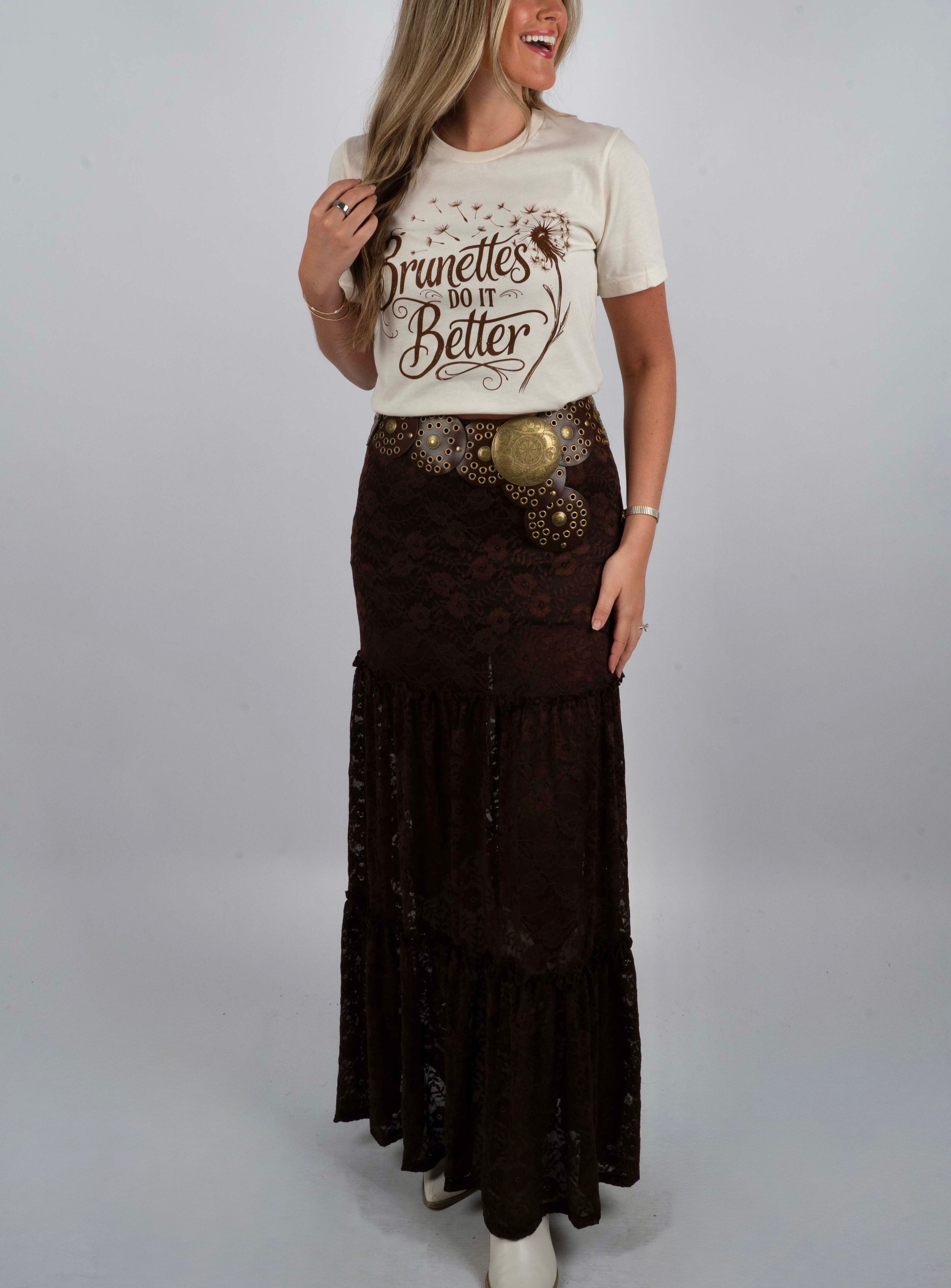 With The Wind Maxi Skirt (Brown)