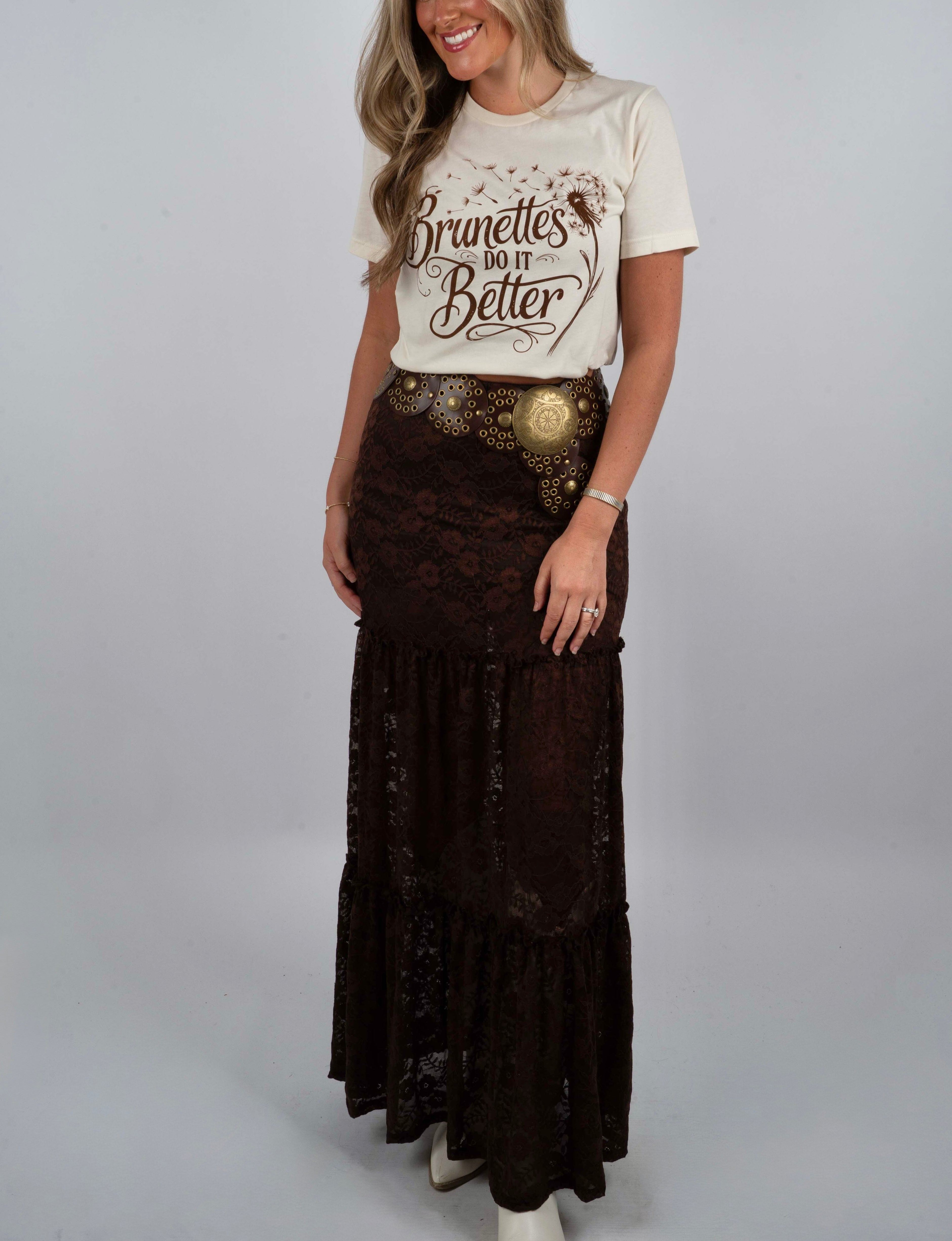 With The Wind Maxi Skirt (Brown)