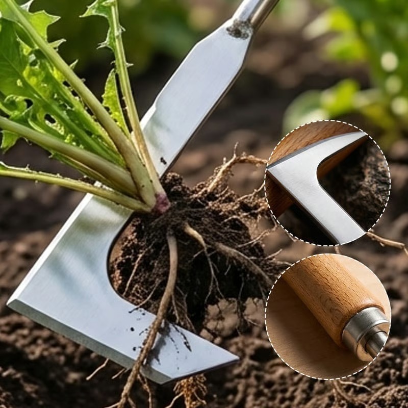 L-Shaped Stainless Steel Crevice Weeding Tool