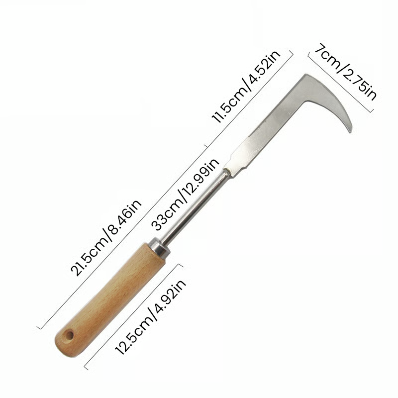 L-Shaped Stainless Steel Crevice Weeding Tool