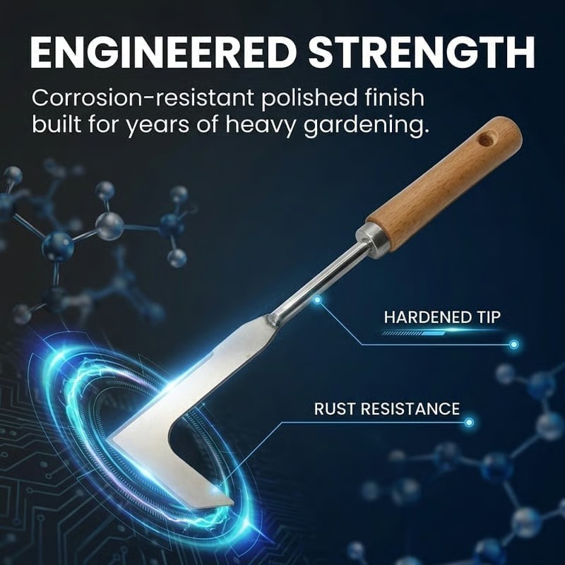 L-Shaped Stainless Steel Crevice Weeding Tool