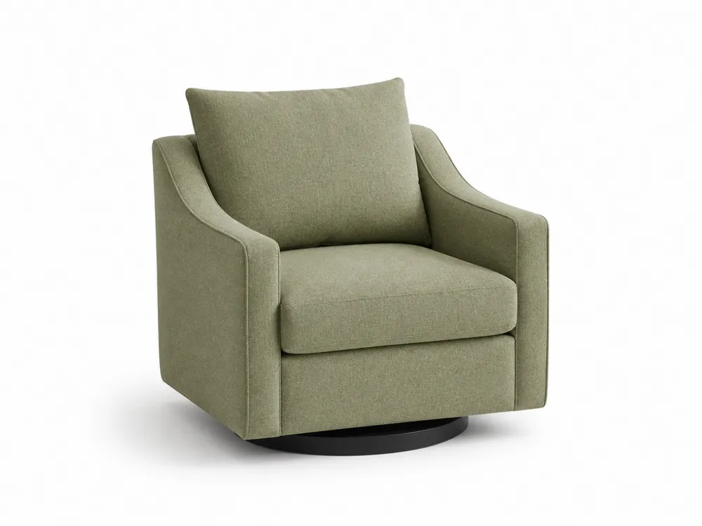 Drehbarer Sessel aus Polyester Grün