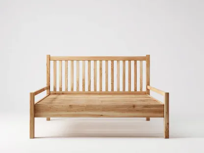 Lit double - bois massif - 209x169x102 cm - brun - style nordique-Casaupden