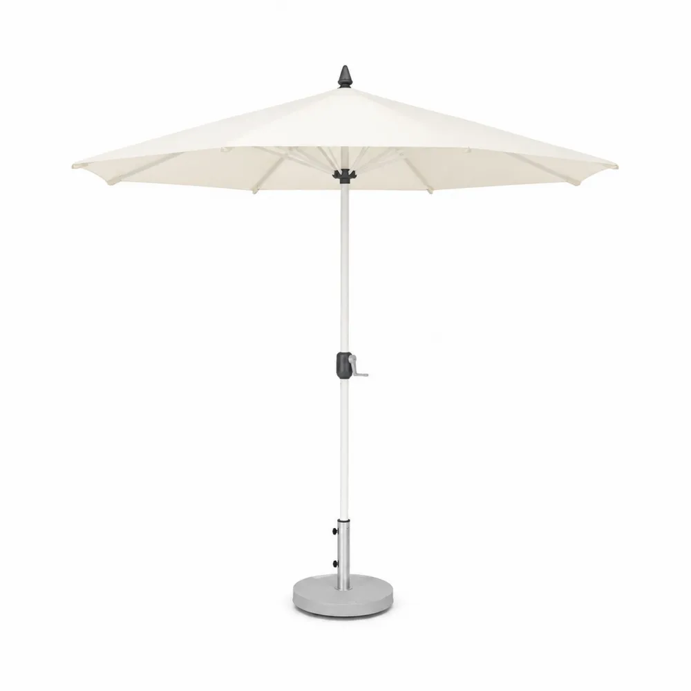 Ombrellone in Alluminio e Tessuto Poliestere Bianco Ø3m-Retrochateaue