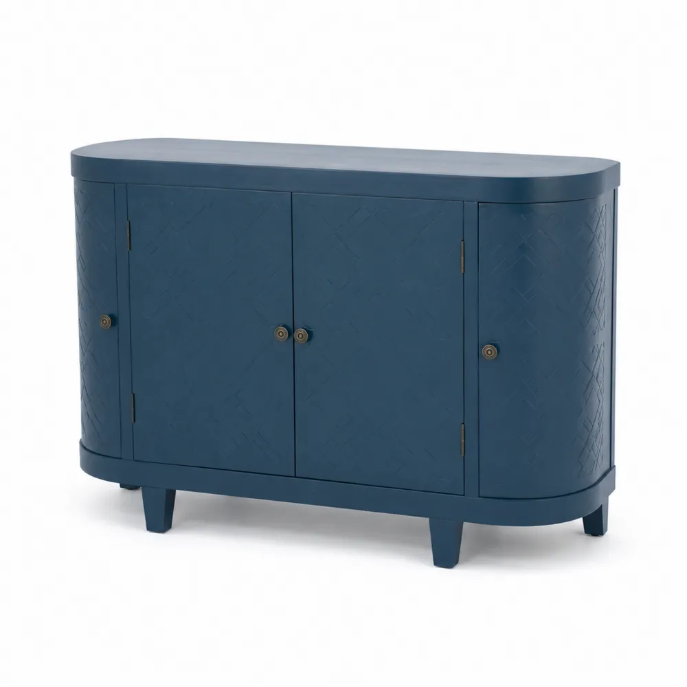 Credenza in Legno con Tre Ante Blu-Zenhouseeu