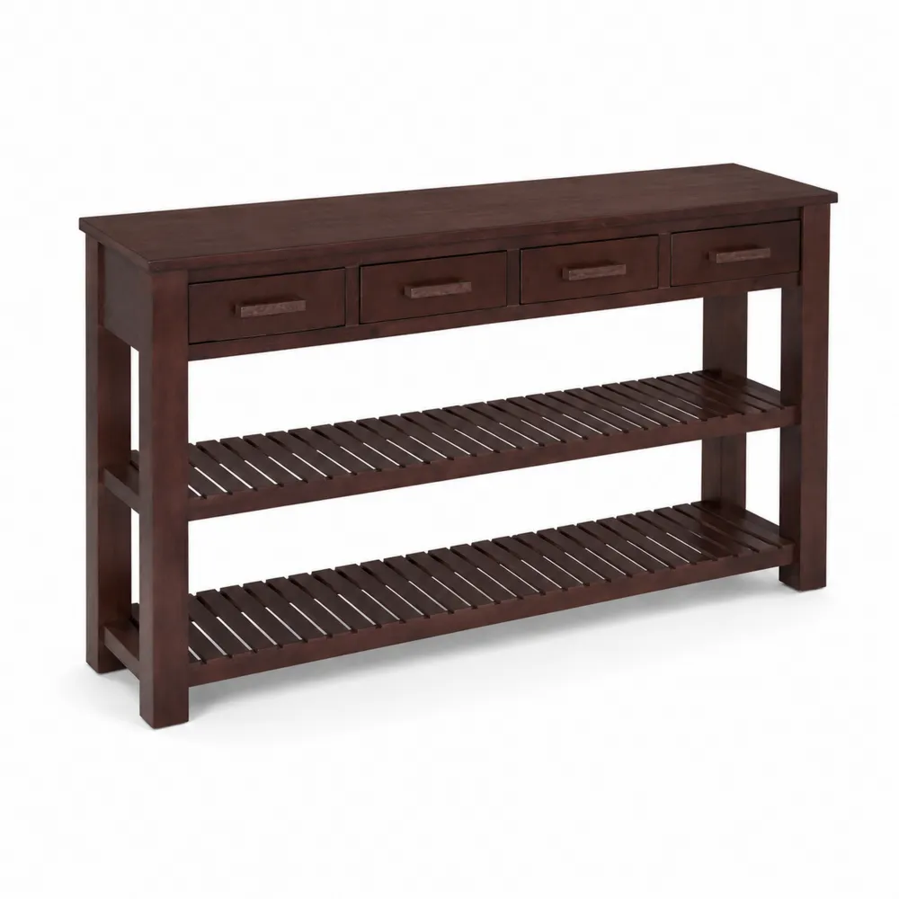 Consolle in legno con cassetti e mensole-Zenhouseeu
