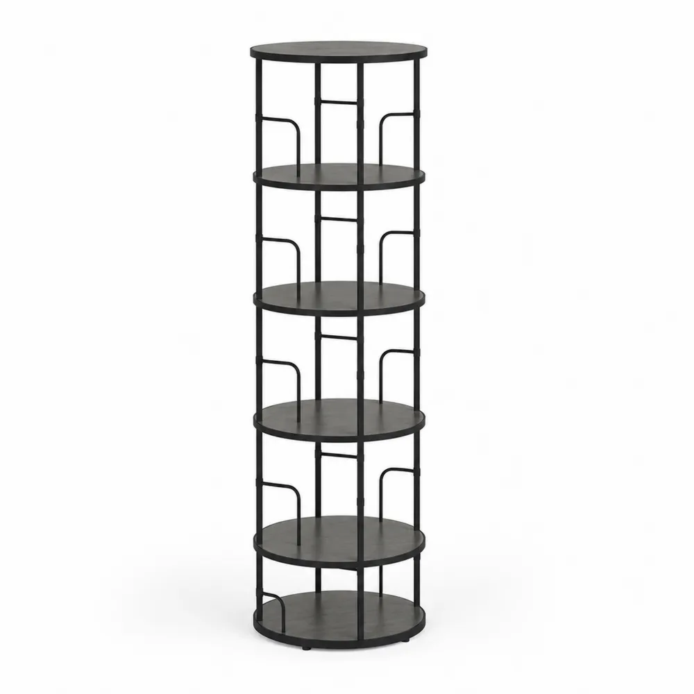 Scaffale Metallo Nero a 5 Livelli-Zenhouseeu