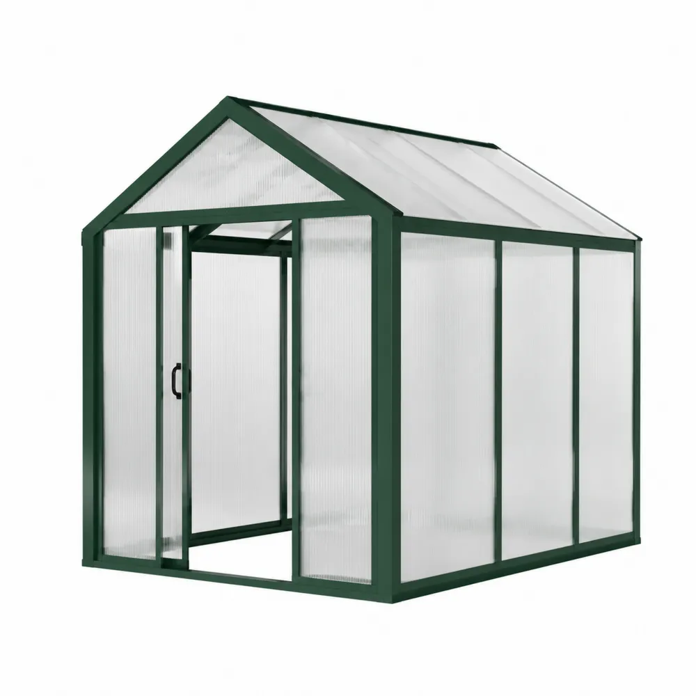 Aluminiowa szklarnia z panelami poliwęglanowymi 195cm x 130cm x 185cm