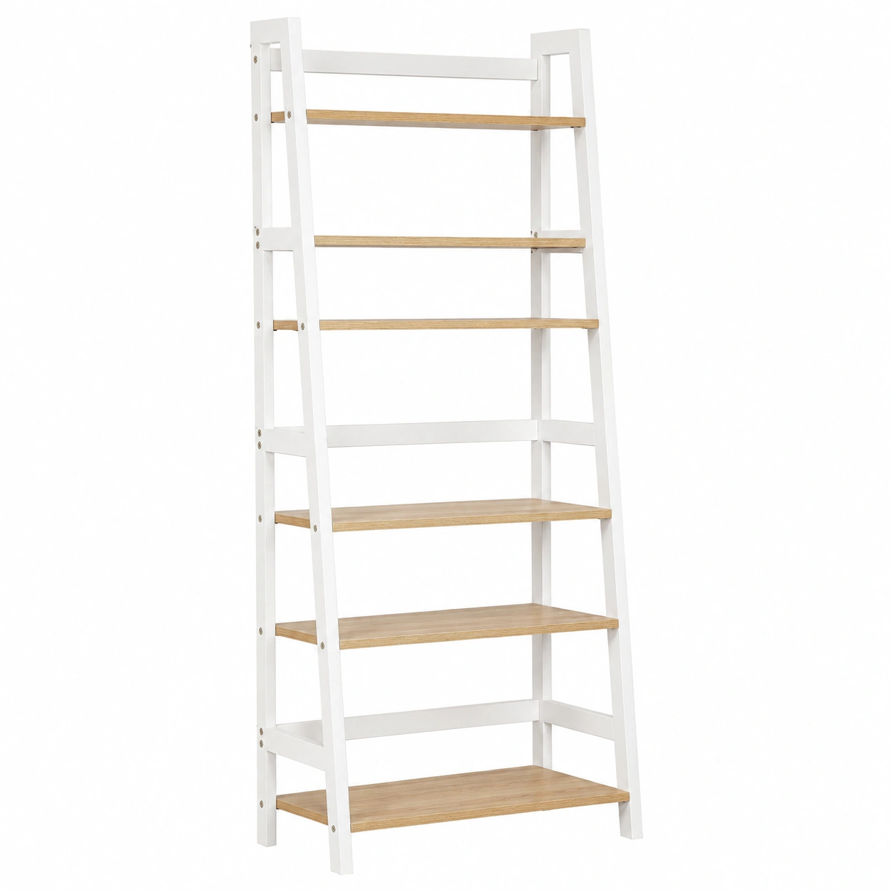 Estanteria escalera de 5 niveles con diseño nordico moderno-furnavoa