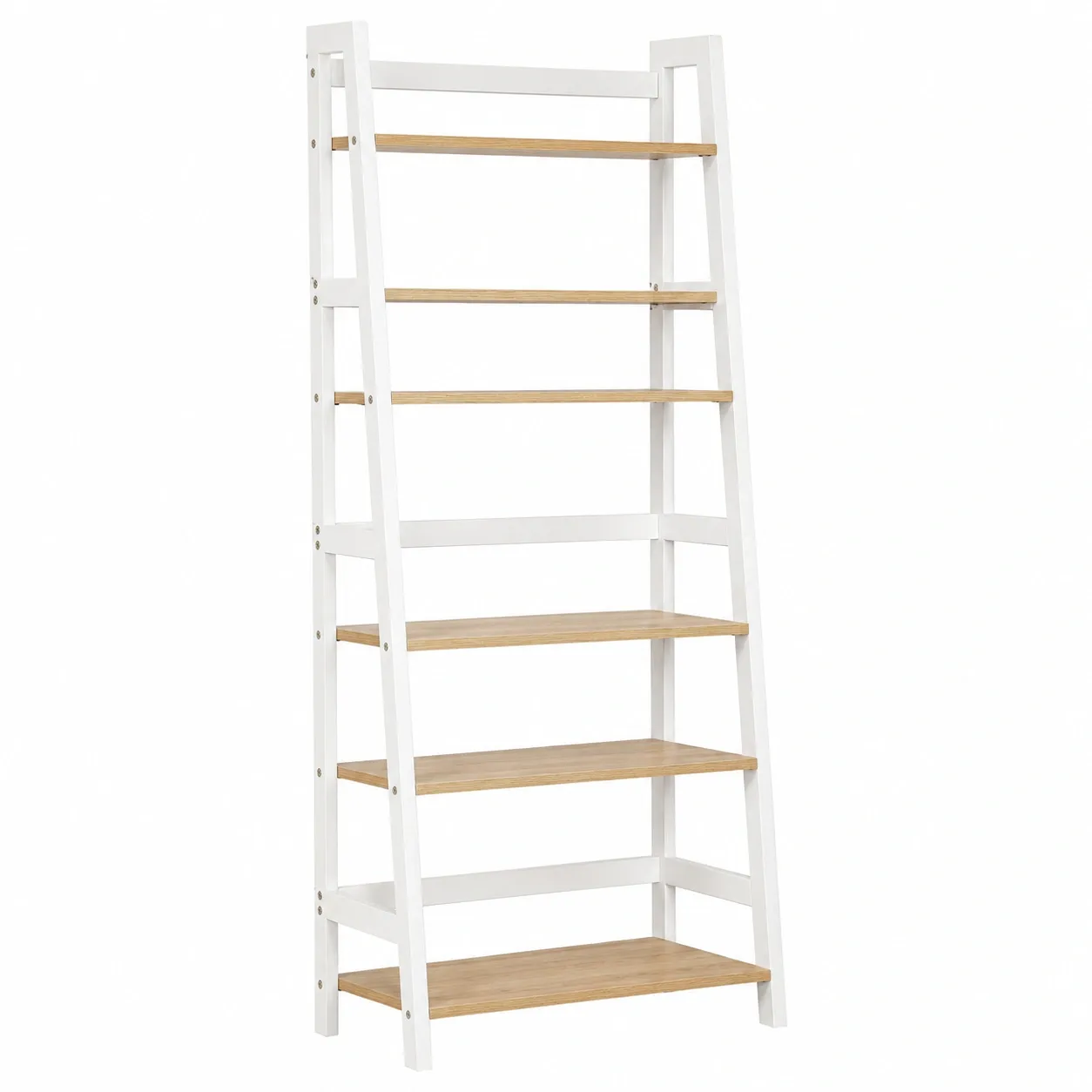 Estanteria escalera de 5 niveles con diseño nordico moderno-furnavoa