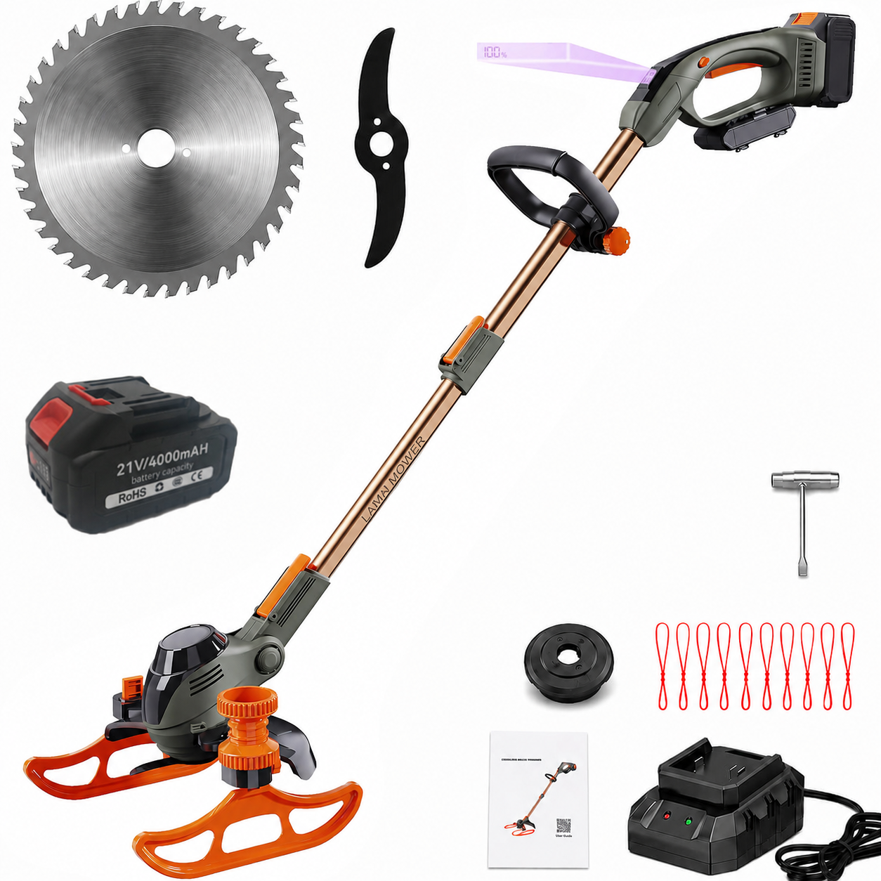 Cordless Brushless Strimmer 4A 6A