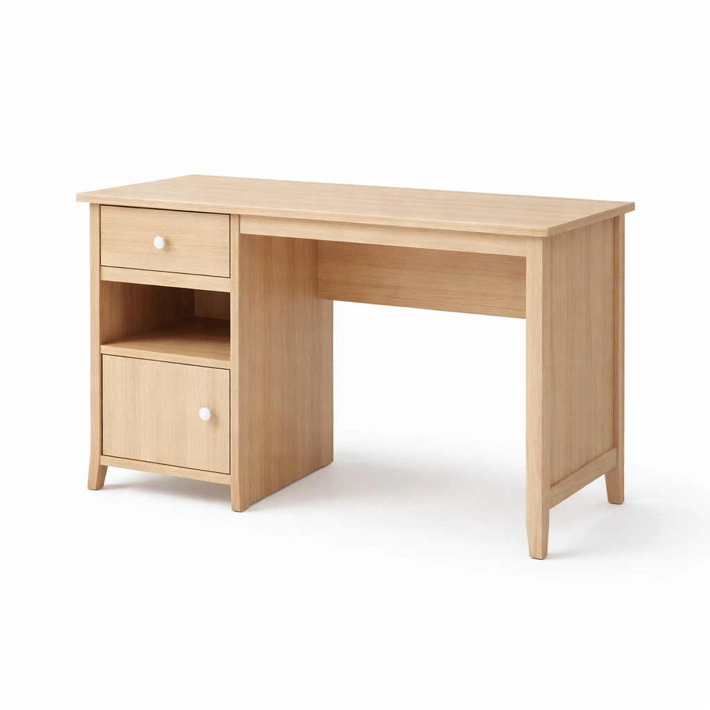Scrivania in Legno con Cassetti 120x48x76 cm-Decokera