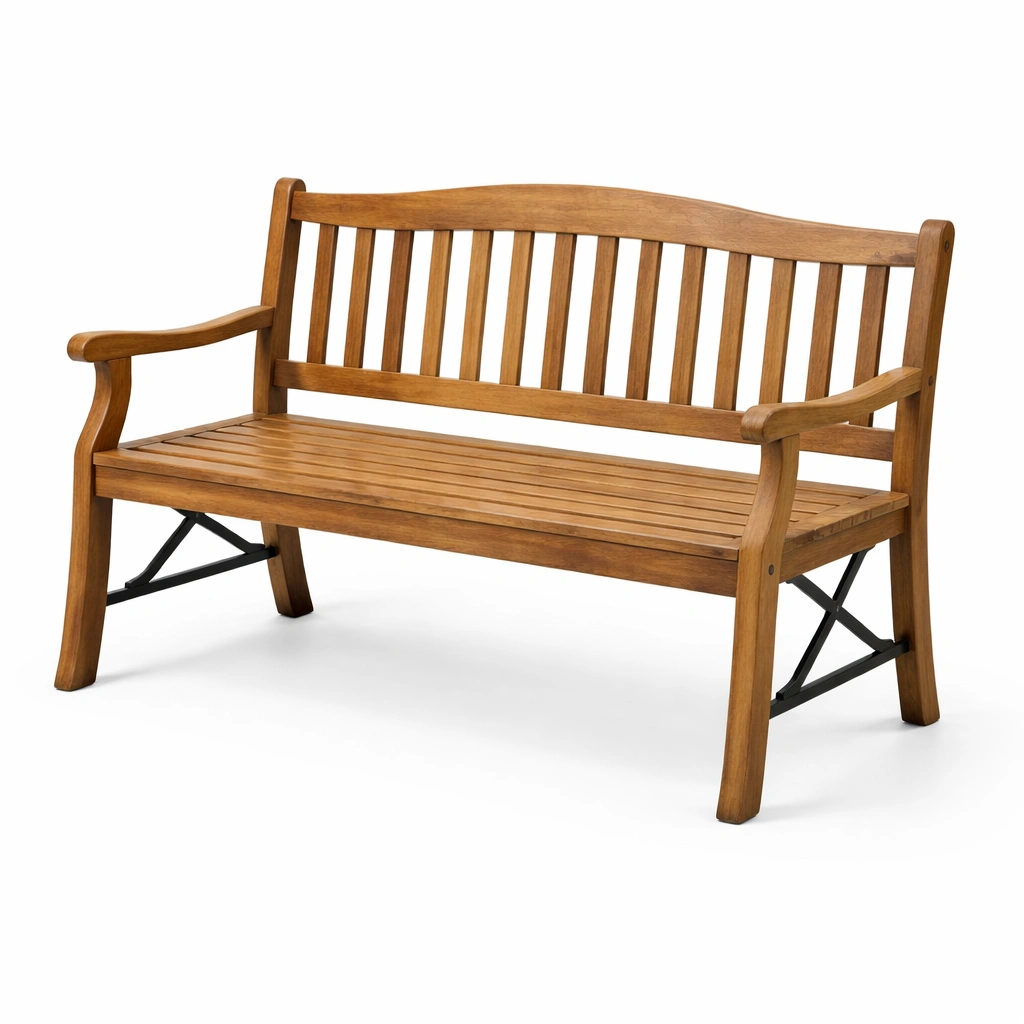 Panca in Legno da Esterno con Schienale-Decokera