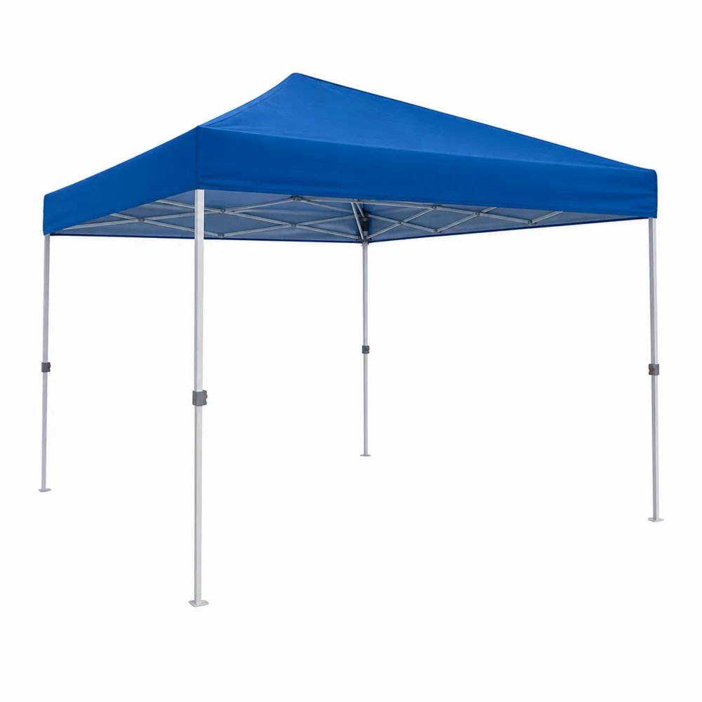Gazebo in Alluminio e Tessuto Blu 300x300 cm
