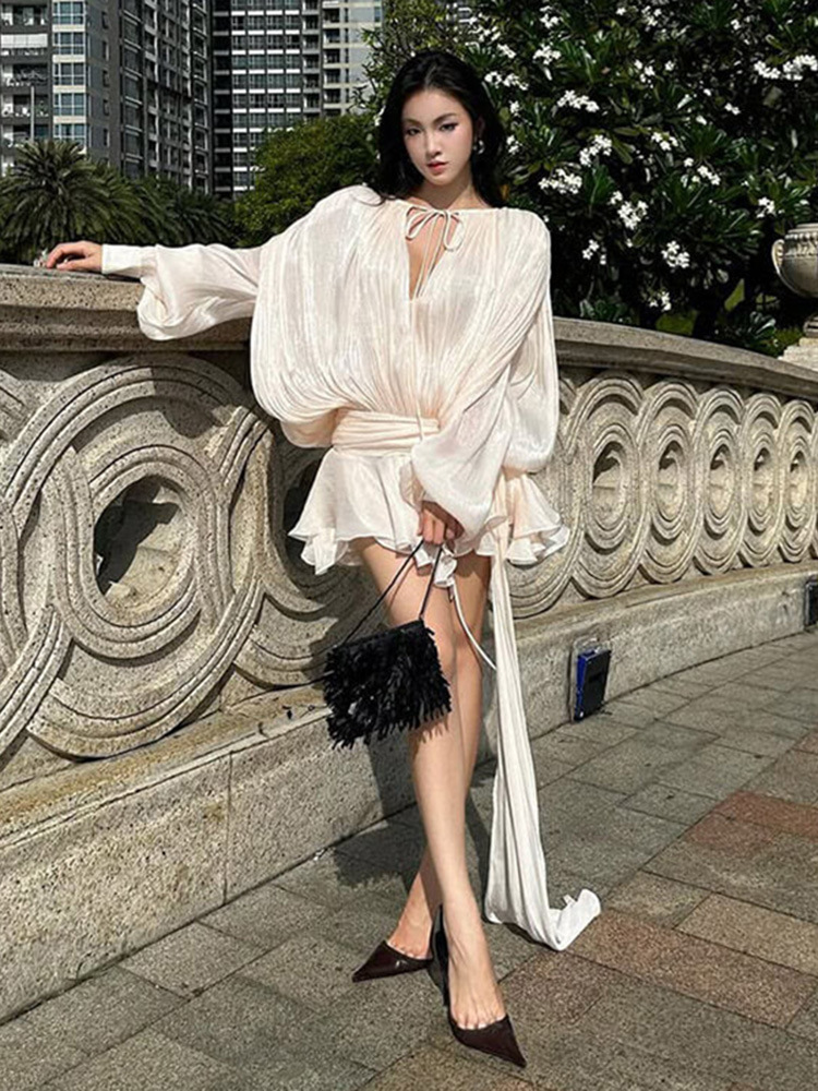🔥HOT SALE🔥Ruffled Ruffle Hem Mini Dress