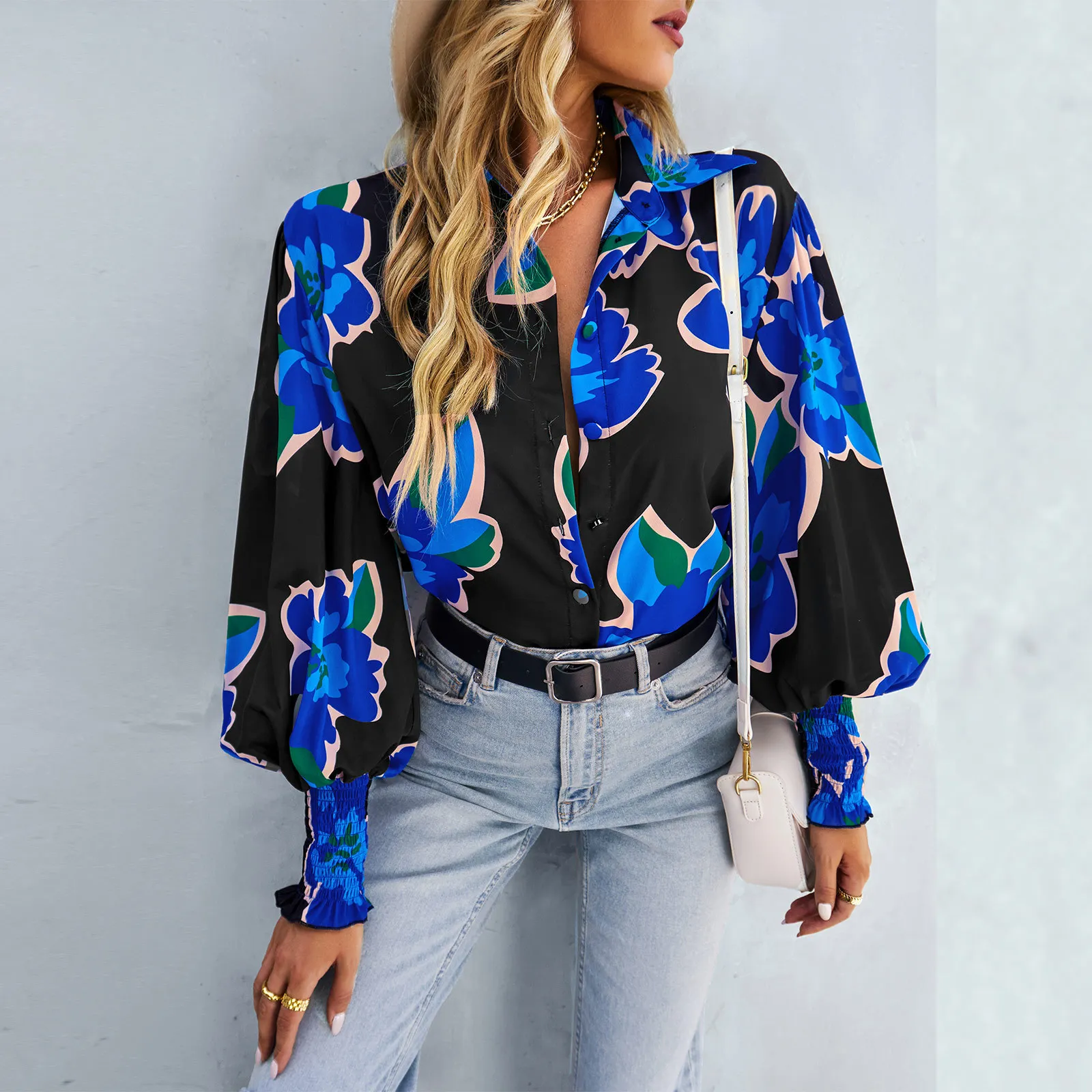 2023 NEW LADIES LONG SLEEVE PRINTED SHIRT